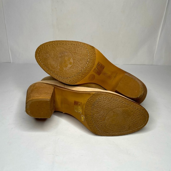 Vince Camuto Beige Suede Mesh Western Block Heeled Ankle Boots Booties - Picture 9 of 13